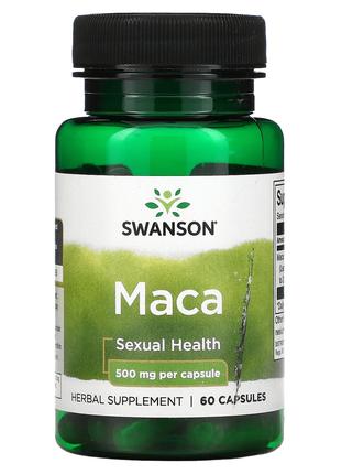 Swanson, Мака, 500 мг, 60 капсул