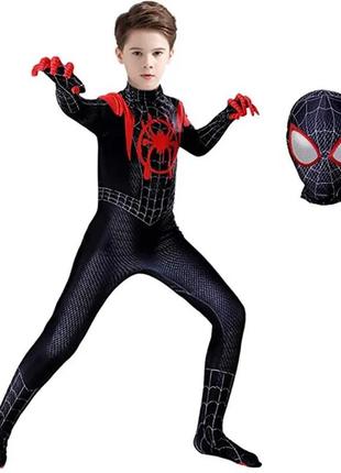 Костюм спайдермен чорний з червоним людина павук