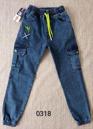 Весенние джинсы для на мальчиков 8-12 лет