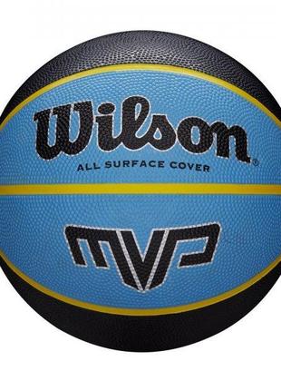 М'яч баскетбольний Wilson MVP 295 Size 7 Black/Blue (WTB9019XB07)