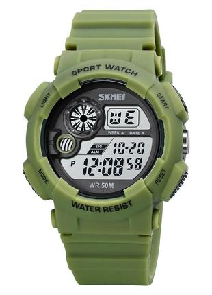 Спортивные мужские часы Skmei 1718AG Army Green водостойкие на...