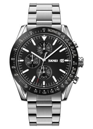 Спортивные мужские часы Skmei 9253SIBK Silver-Black водостойки...