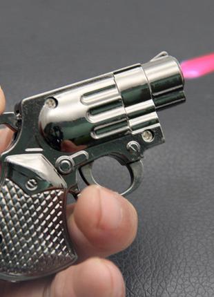 Брелок пістолет револьвер із турбо запальничкою (6 см)