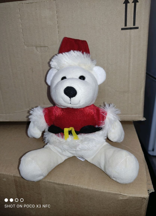 Білий ведмідь новорічний м'яка іграшка з Європи