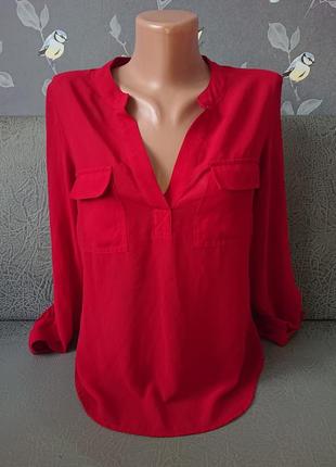 Женская блуза бордо р.42/44 блузка рубашка батник