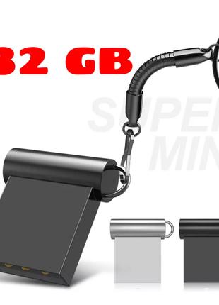 Флешка mini 32 ГБ, USB 2.0 черная, серебряная
