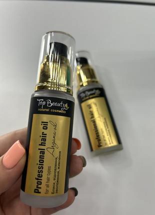 Олія для волосся з аргановим маслом top beauty, 50 мл