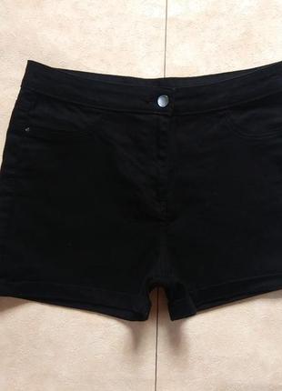 Черные джинсовые шорты c высокой талией denim , 12 размер.
