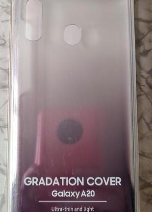 Чохол Samsung Gradient Cover black Galaxy A20