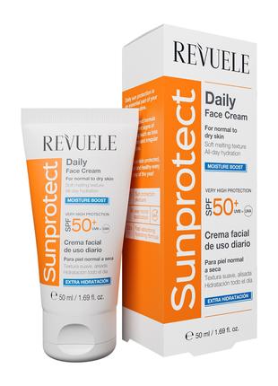 Солнцезащитный крем для лица увлажняющий SPF 50 Revuele Sunpro...