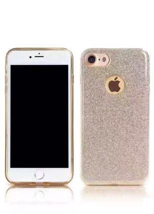 Чохол Remax Glitter iPhone 7 силікон золото