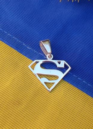 Кулон супермен из серебра