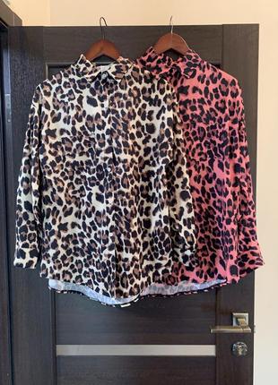 Рубашка с леопардовим принтом