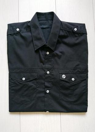 Черная рубашка на короткий рукав jack &amp;jones