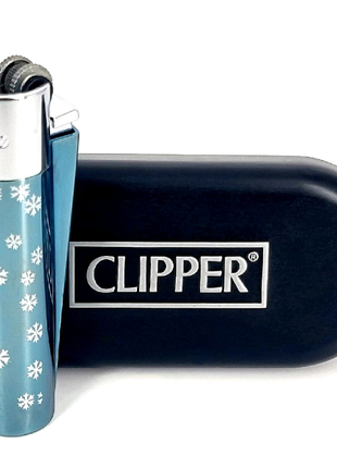 Зажигалка Clipper металл с рисунком подарочна