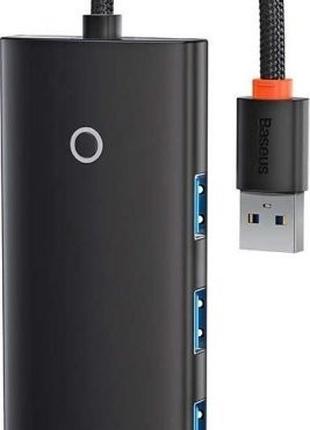 USB-хаб адаптер Baseus Lite Series 4-Port USB-A HUB Adapter US...