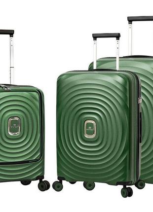 Валіза snowball 35203 комплект валіз темно-зелений