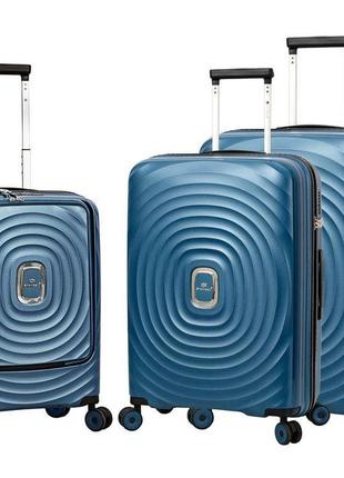 Чемодан snowball 35203 синий комплект чемоданов