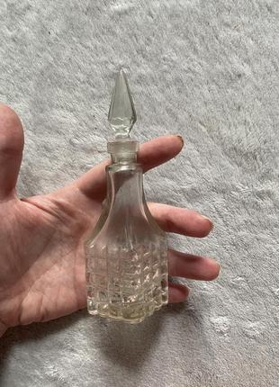 Бутылочка винтаж стекло с притирающейся пробкой