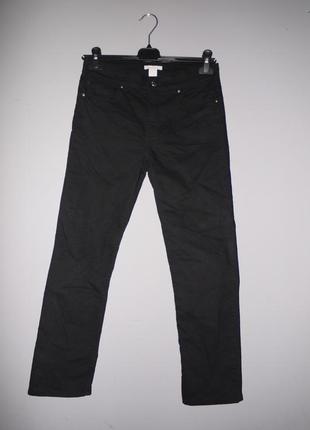 Черные джинсы в обтяжку укороченные , slim fit , средняя посад...