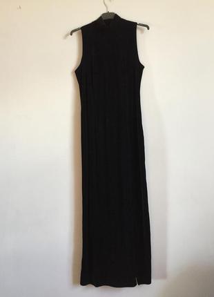 Чёрное бархатное платье макси , длинное в пол , вечернее