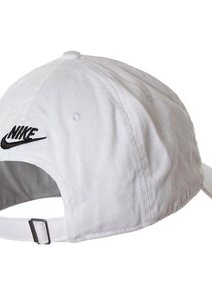 Мужская Бейсболка Nike U NSW H86 CAP JDI WASH CAP Белый Черный...