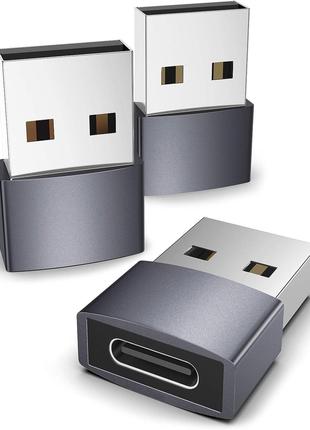 Переходник Syntech USB C Female to USB Male 3 Pack [Алюминиевы...
