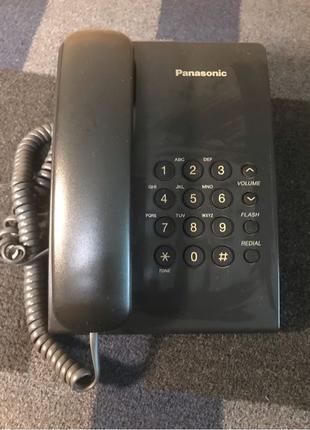 Телефон KX-TS2350 Panasonic домашній, чорний, кріплення на стіну
