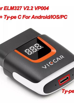 ДИАГНОСТИЧЕСКИЙ СКАНЕР VIECAR ELM 327 V2.2 PIC18F25K80 Android...