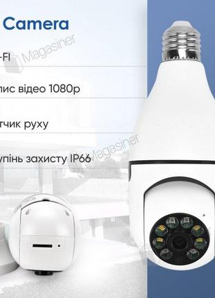 Камера лампочка видеонаблюдения панорамная IP WiFi Kerui CAMER...