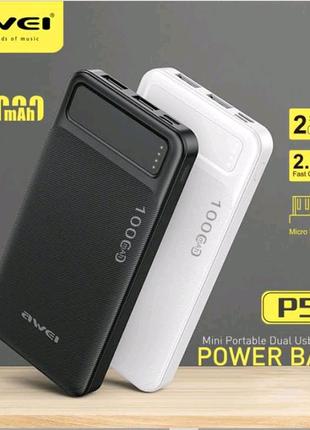 Внешний портативный аккумулятор Power Bank Awei P5K 10000mAh B...