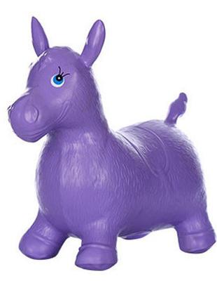 Детский прыгун-лошадка ms0737 резиновый (фиолетовый)
