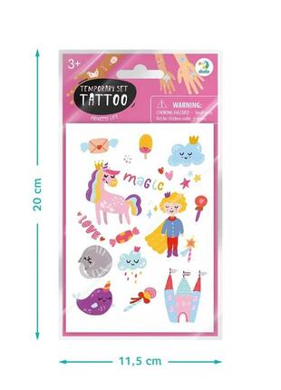 301098 набір дитячих тимчасових татуювань «життя принцеси»