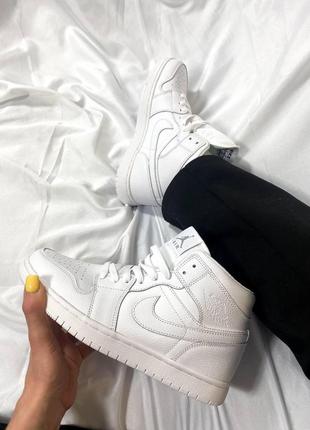 Nike air jordan 1 retro high full white 36