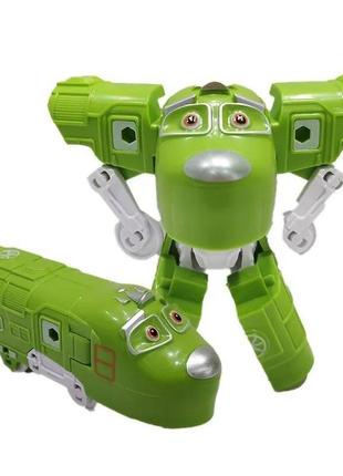 Детский трансформер 2189 робот-поезд (зеленый)