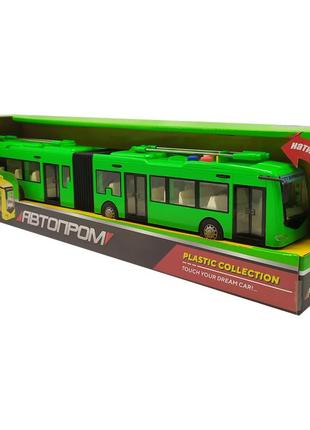 Троллейбус игрушечный 7991abcd свет, звук (зеленый)