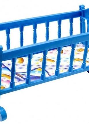 Кроватка для куклы барби s0013 качалка  ( s0013(blue))