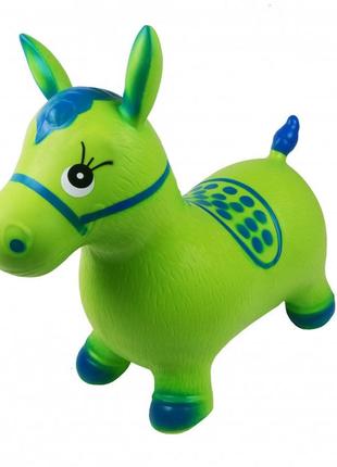 Детский прыгун-лошадка ms 0373 резиновый (зелёный)