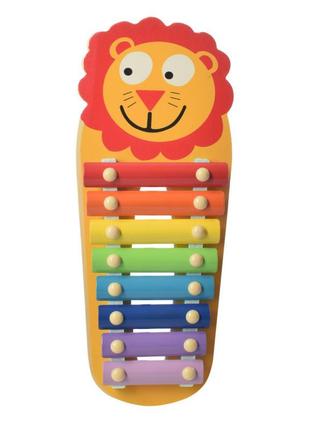Детская игрушка ксилофон ww-189 деревянный (лев)