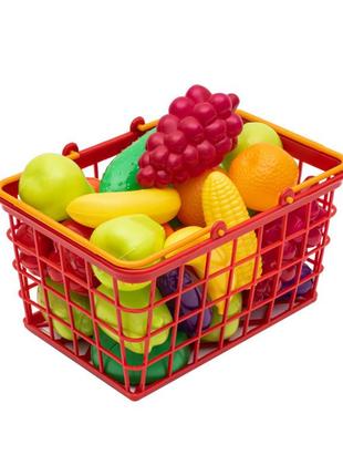Набор для игры корзинка "урожай" орион 379b3 овощи-фрукты (кра...