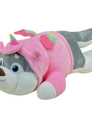 М'яка іграшка подушка m45503 собачка 60 см (рожевий)