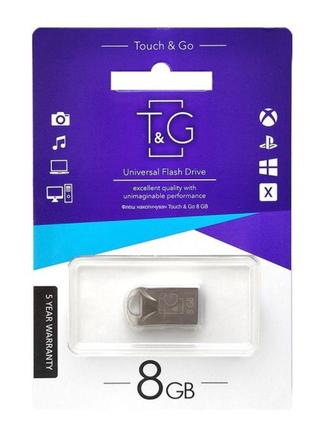 Флеш память T&G; USB 2.0 8GB Metal 106 Steel