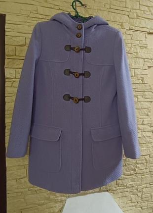 Шерстяное женское пальто duffel code лавандового цвета 46-48 р...
