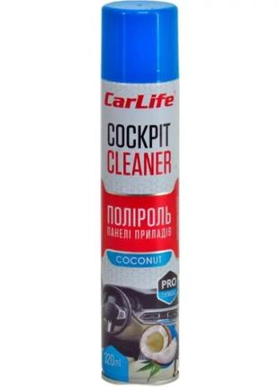 Поліроль Carlife Cockpit Cleaner кокос 320 мл (CF328)