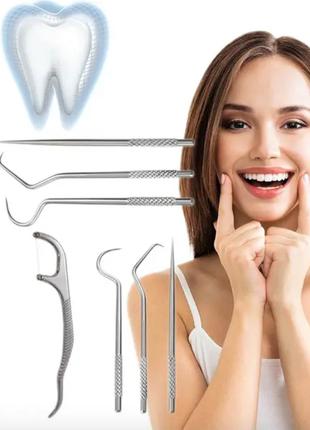 Удобный набор инструментов для чистки зубов - 7 инструментов -...