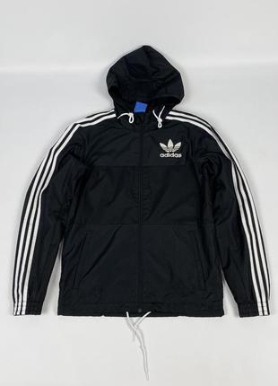 Легкая ветровка adidas originals ay7747 оригинал черная размер s