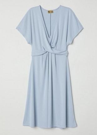 Голубое платье миди /романтическое голубое платье мыды вот h&a...