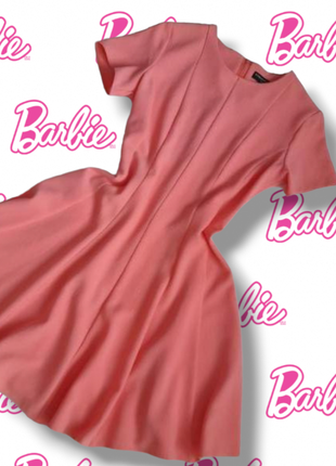 Короткое вечернее розовое платье 44 46 размер новое