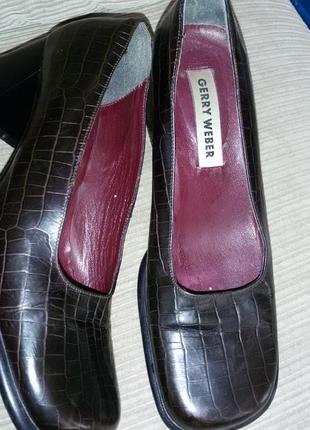 Кожаные туфли gerry weber размер 40 (26.5см)