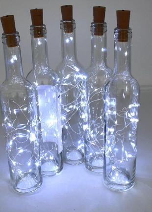 Світлодіодна гірлянда для пляшки на батарейках (в комплекті) з...